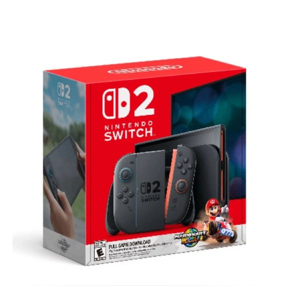 Nintendo Switch 2 + Mario Kart World Bundle W/ Hardshell Travel Case NEW